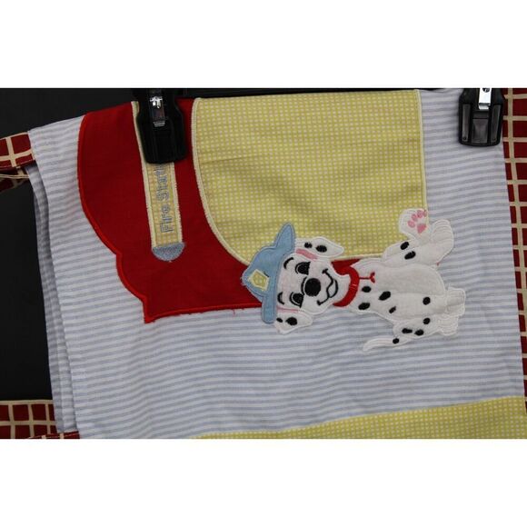 Geenny Baby Fire Station Dalmatian Curtain Panels Pair 56" X 15" - Picture 1 of 8